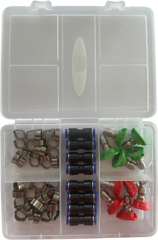 Nozzle 0° en 25° - Push in 8 mm - slangklemmen