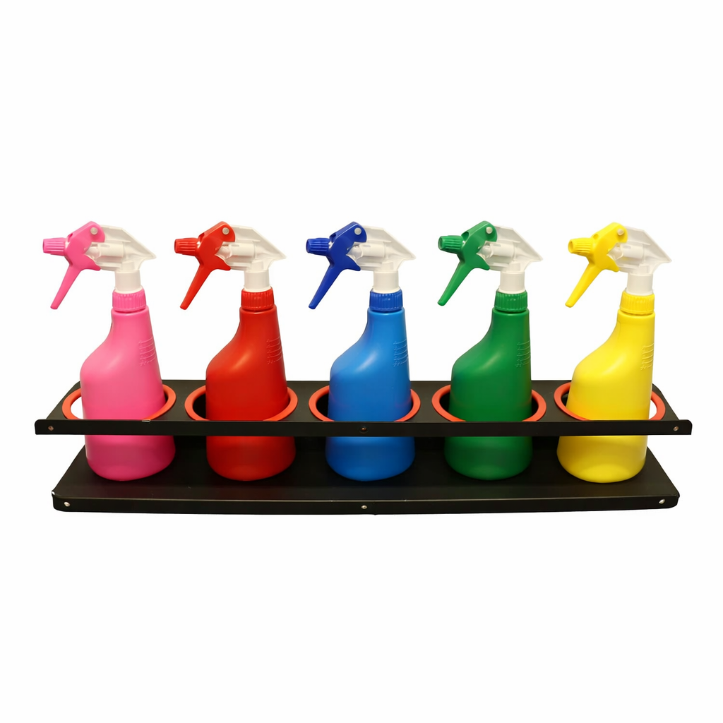 Wandrek voor 5 sprayflessen