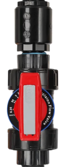 Chemische bestendige valve met terugslagklep inbegrepen: 3/4 inch - 1 inch rood