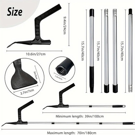 Dakgootreiniger/dakgoothaak voor bladeren en mos/takken naar u toe te vegen.