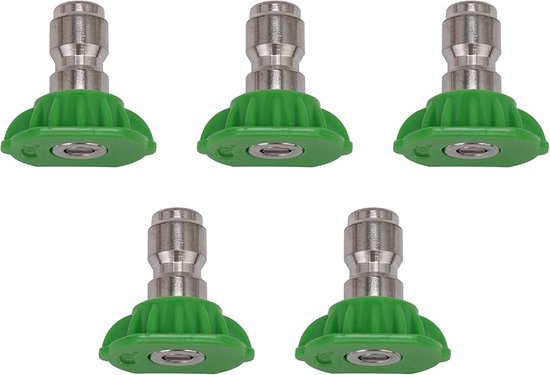 Nozzle spray 25° set van 5 of 10 stuks kleur groen sproeier softwash