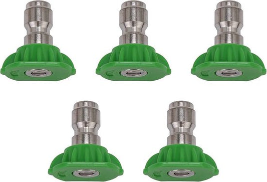 Nozzle spray 25° set van 5 of 10 stuks kleur groen sproeier softwash