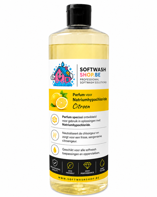 Parfume ekstrem citron til natriumhypoklorit til Softwash-mix - 1 liter