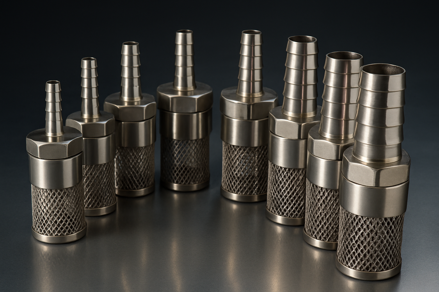 Aanzuigfilter in roestvrijstaal 8-10-12-14-16-19 mm