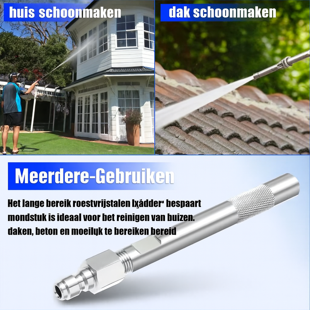 2-in-1 hogedrukreiniger tool versie 1/4 inch en KW versie