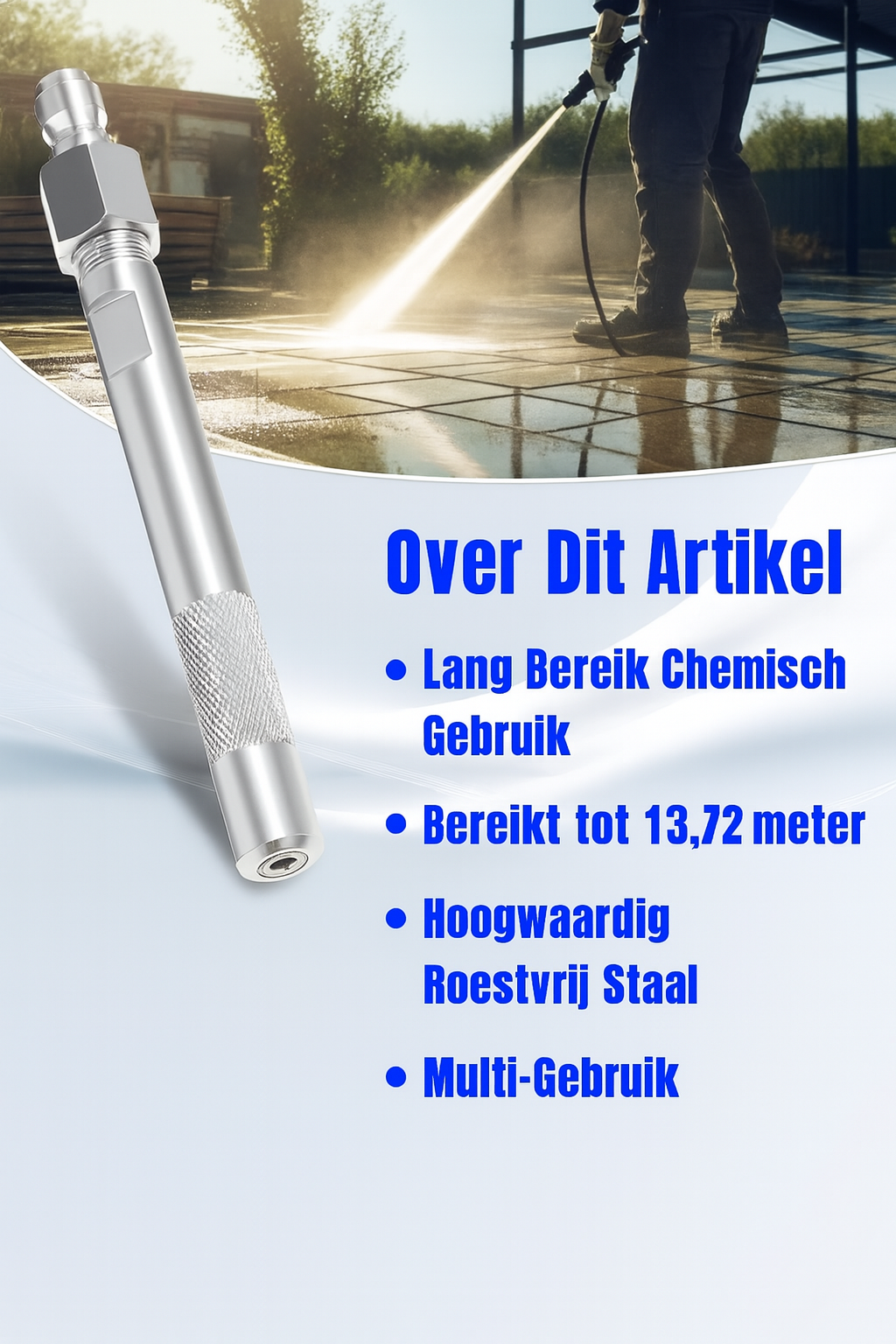 2-in-1 hogedrukreiniger tool versie 1/4 inch en KW versie