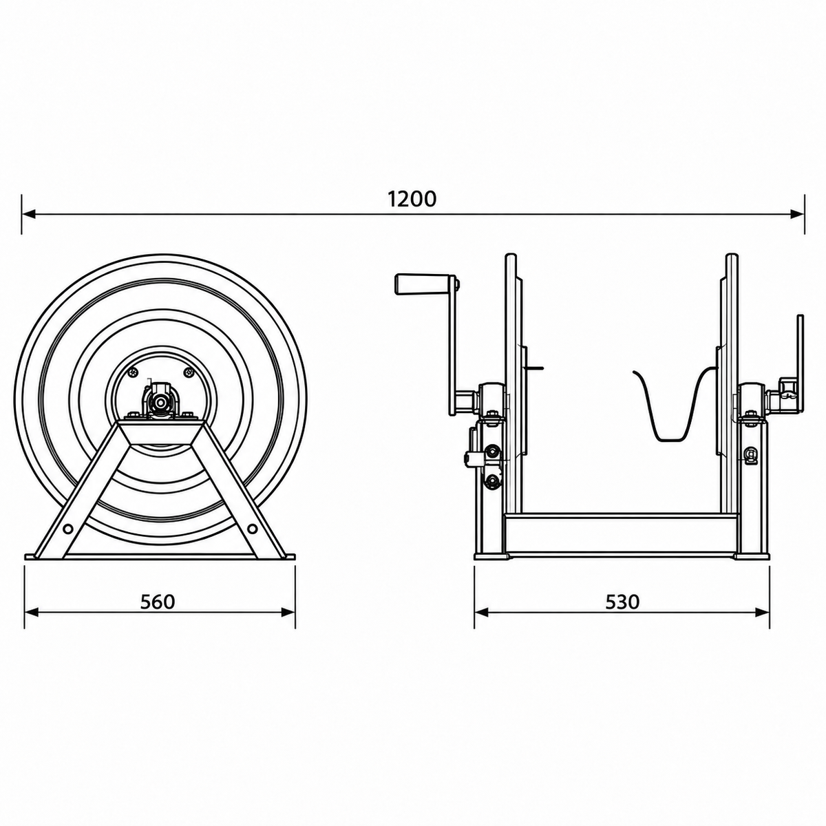 Compacte Professionele Haspel – 300 Bar voor 100 Meter Hogedrukslang