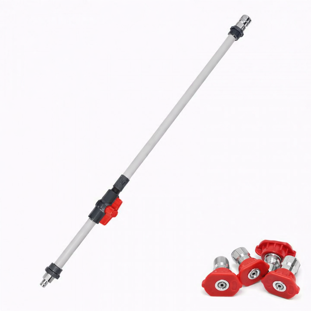 Softwash lans in pvc en quick connection in roestvrijstaal