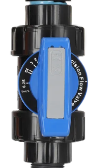 Chemisch bestendige valve 3/4 inch - 1 inch blauw