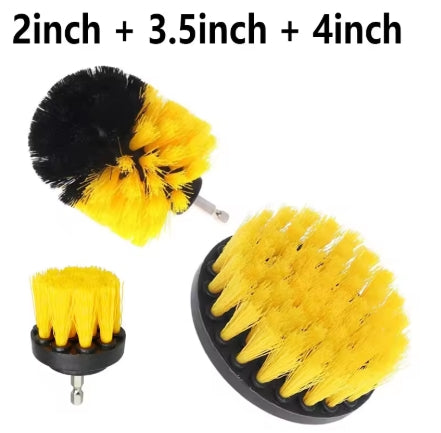 Professionele set van boorborstels met harde gele haren