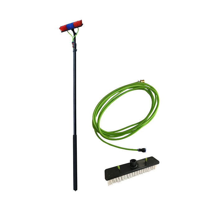 Telescoop set 5,4 meter lengte steel met aansluitslang in combinatie met onze sprayer.